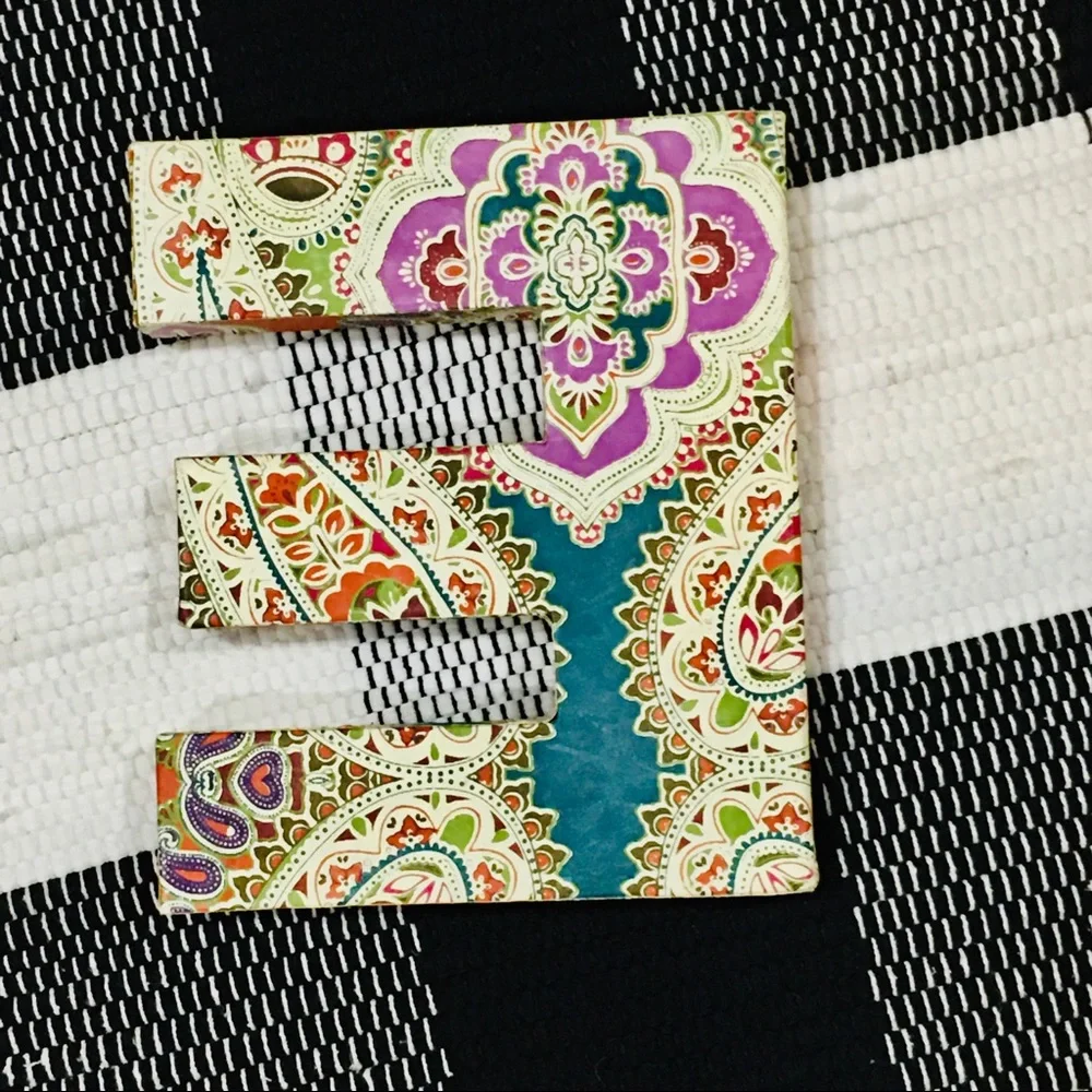 Boho initial letter E home decor baby nursery office baby shower